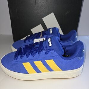✨ Adidas Blue Yellow Stripe Sneakers Men's 9.5 And 9 – New With Box